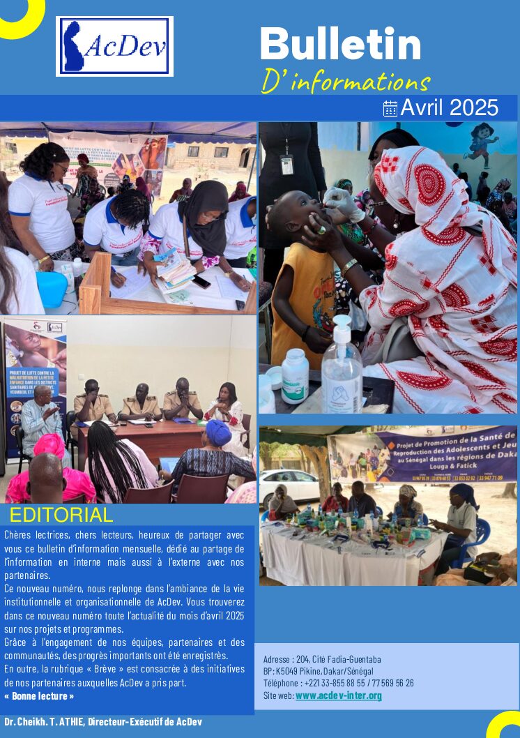 Bulletin d’information avril 2025 AcDev